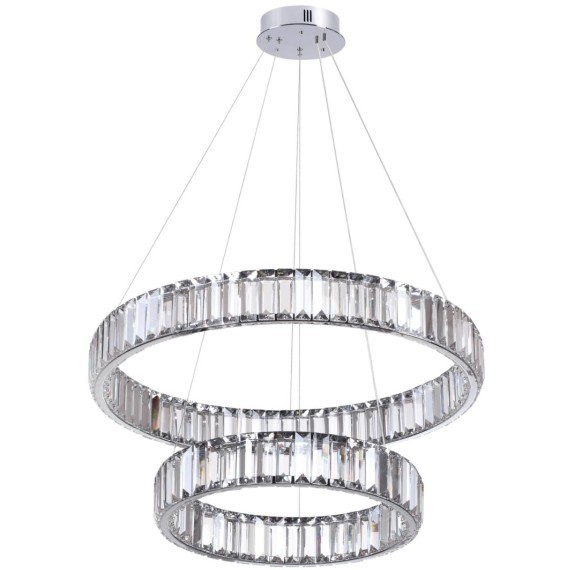 Люстра подвесная кольцевая хрустальная Odeon Light LED 60W 4000K 7140Лм VEKIA 4930/60L