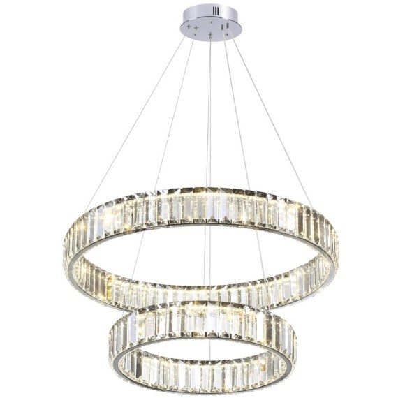 Люстра подвесная кольцевая хрустальная Odeon Light LED 60W 4000K 7140Лм VEKIA 4930/60L