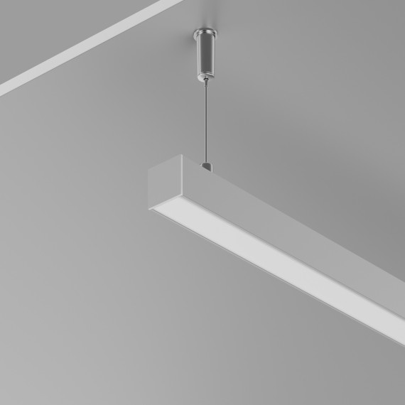 Алюминиевый профиль накладной-подвесной 25x22 (Серебро, 2 м), ALM-2522-S-2M 633012