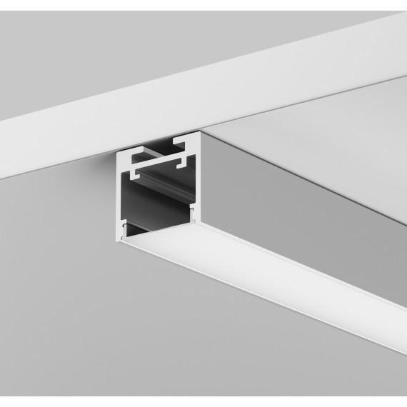 Алюминиевый профиль накладной-подвесной 25x22 (Серебро, 2 м), ALM-2522-S-2M 633012