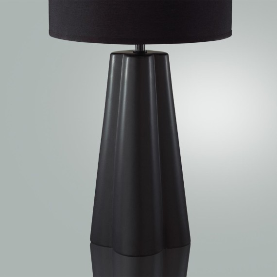 8124/1T COMFI LN25 черный, керамика/текстиль Настольная лампа E27 1*60W 220V HINAMI