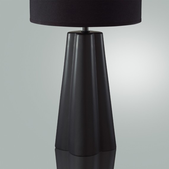 8124/1T COMFI LN25 черный, керамика/текстиль Настольная лампа E27 1*60W 220V HINAMI