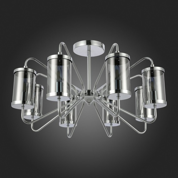 SLE102302-08 Светильник потолочный Хром/Дымчатый E14 8*40W VALIERI