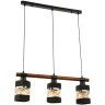 SLE114403-03 Светильник подвесной Черный, Темное дерево/Черный, Прозрачный, Янтарный E27 3*60W ABIRITTO