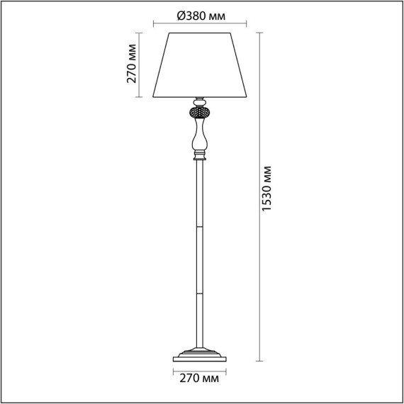 Торшер с хрусталем Gaellori 3393/1F