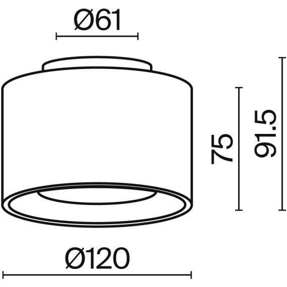 Потолочный светильник Technical C009CW-L16W4K