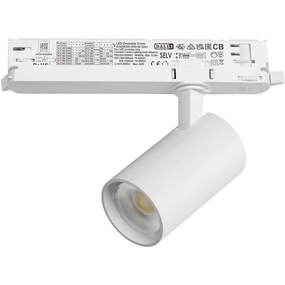 Светильник для трековой системы Quattro LED 15W с управлением DALI Alta Base Lightstar A5146DALI