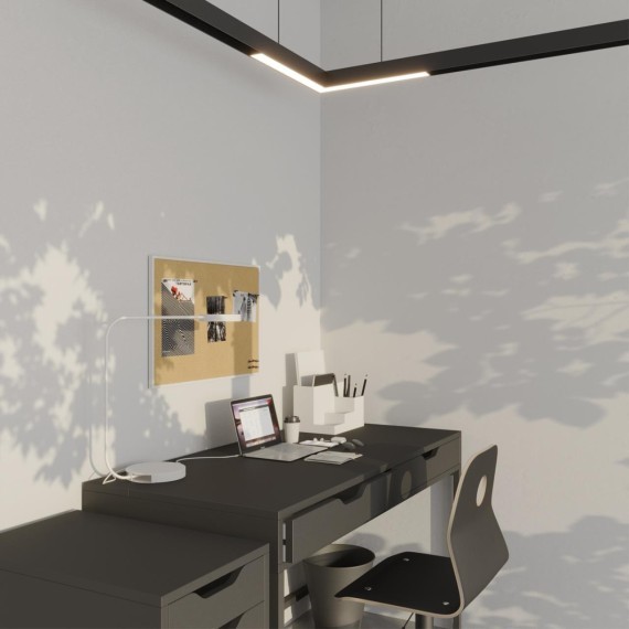 359944 Черный трековый угловой светильник с перекл. цв. температуры 3000;4000;6000К 20Вт 120° 1200Лм CRI90 Novotech VECTOR