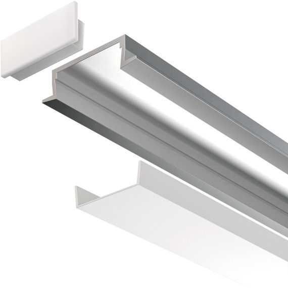 Алюминиевый профиль встраиваемый 22x6 ALM004S-2M