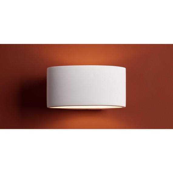 Настенный светильник (бра) с белым плафоном из цемента и лампой G9 Freya Terra FR5582WL-01W