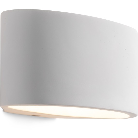 Настенный светильник (бра) с белым плафоном из цемента и лампой G9 Freya Terra FR5582WL-01W