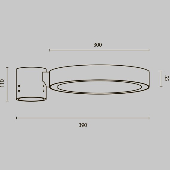 Ландшафтный светодиодный светильник (исп. только с основанием O473P-GF) 50Вт 3000лм RA80 3000К Maytoni Outdoor Katto O472H-L50GF3K