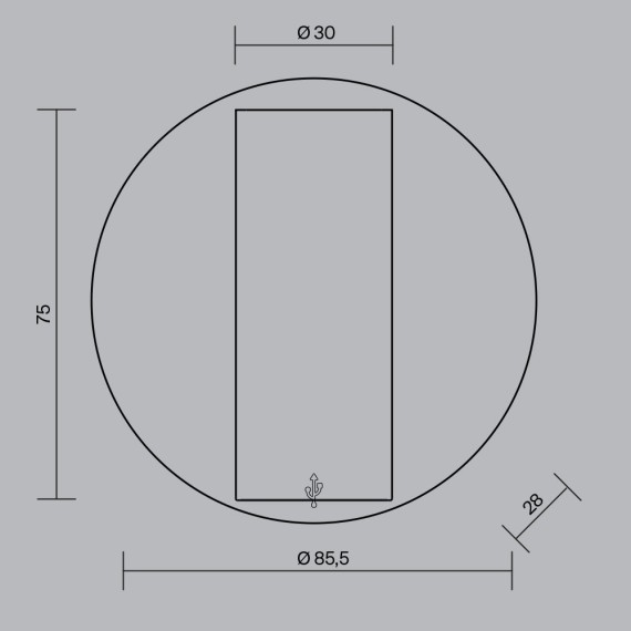 Настенный светильник (бра) Technical C081WL-L3BBS3K