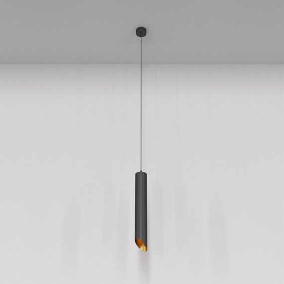 Подвесной светильник цилиндр Maytoni P044PL-01-40GU10-B L IPari под лампу 1xGU10 35W