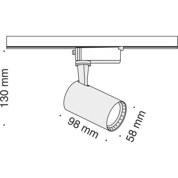 Трековый светильник Technical TR003-1-6W3K-W