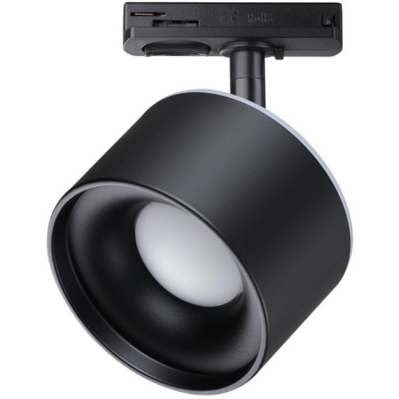 Трехжильный однофазный трековый светодиодный светильник Novotech GIRO 358974 1100лм 12W+3W вверх