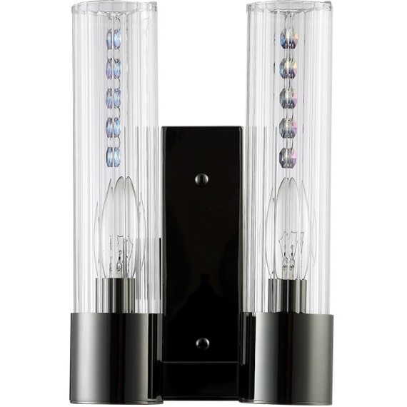 Бра Crystal Lux OTONO AP2 BLACK CHROMIUM/TRANSPARENTE