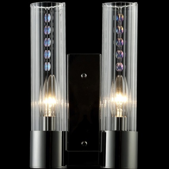 Бра Crystal Lux OTONO AP2 BLACK CHROMIUM/TRANSPARENTE