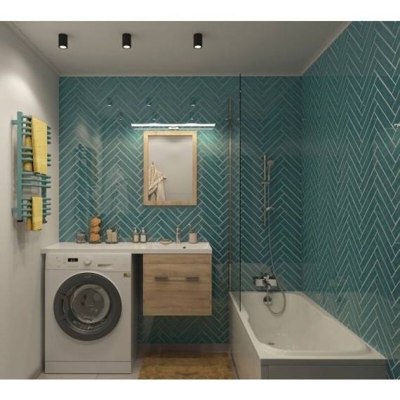 DK3007-BK Накладной светильник влагозащ., IP 44, 15 Вт, GU10, черный, алюминий