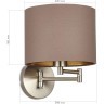 SLE300571-01 Светильник настенный Никель/Темно-бежевый, Золотистый E27 1*40W BRESCIA