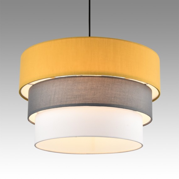 8038/3 MODERNI LN24 никель/желтый/серый/белый, металл/текстиль Подвесной светильник Е27 3*60W 220V ILAIDA