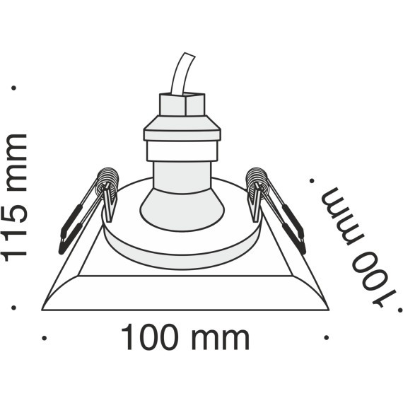 Встраиваемый светильник Technical DL007-1-01-W