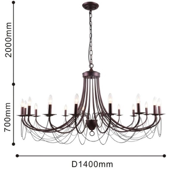 Подвесная люстра Plini 2590-18P
