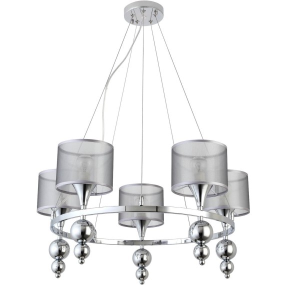 SLE107103-05 Светильник подвесной Хром/Серебристый E14 5*40W PAZIONE