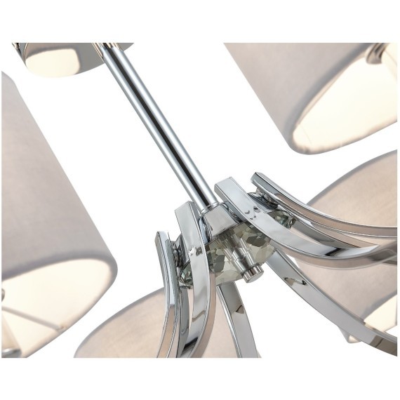 SLE105303-08 Светильник подвесной Хром/Серый E14 8*40W LINDA