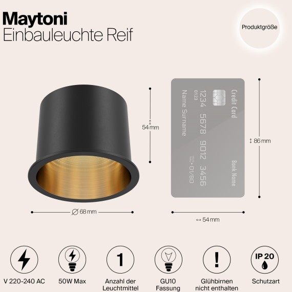 Встраиваемый светильник Technical DL049-01GB