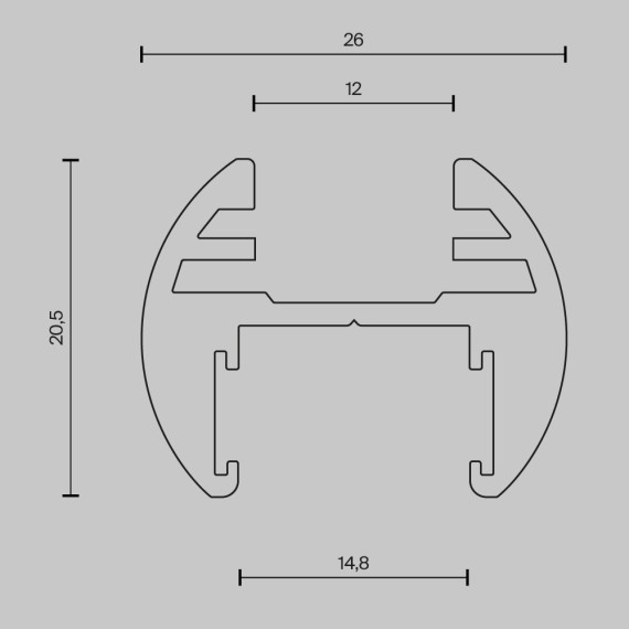 Шинопровод подвесной 3м Maytoni Basity TRX172-R-113B
