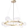 Люстра Crystal Lux AGATA SP15 V2 GOLD/TRANSPARENTE