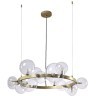 Люстра Crystal Lux AGATA SP15 V2 GOLD/TRANSPARENTE