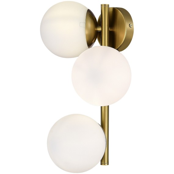 SLE1191-201-03 Светильник настенный Золотистый/Белый E27 3*60W FRATTA