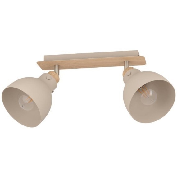 900712 Спот ARRECIFE, 2X28W (E27), L531, B145, H235, сталь, коричневый, матовый никель / сталь, песо