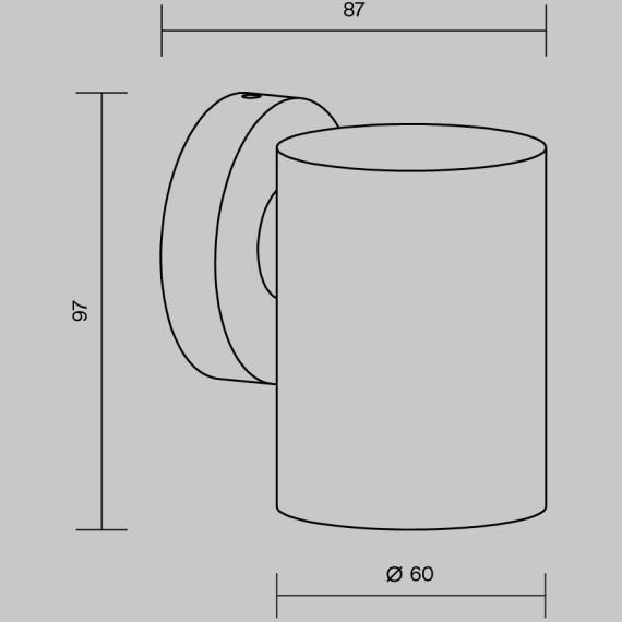 Настенный светильник (бра) Maytoni Clyde O493WL-01W