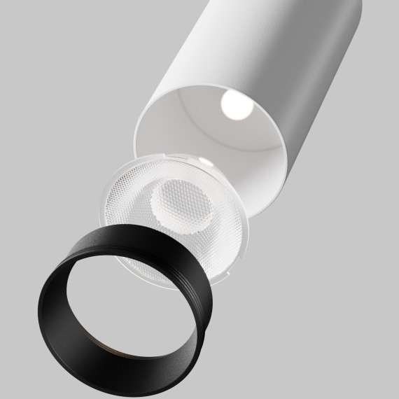 Накладной белый светодиодный спот с узким углом рассеивания 9° 4000К 12Вт 750лм Maytoni FOCUS LED C055CL-L12W4K-SS-W