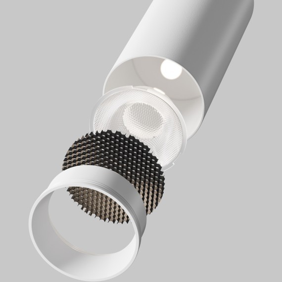 Накладной белый светодиодный спот с узким углом рассеивания 9° 4000К 12Вт 750лм Maytoni FOCUS LED C055CL-L12W4K-SS-W