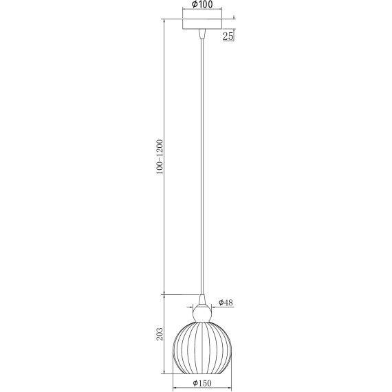 Подвесной светильник Maytoni P006PL-01BS