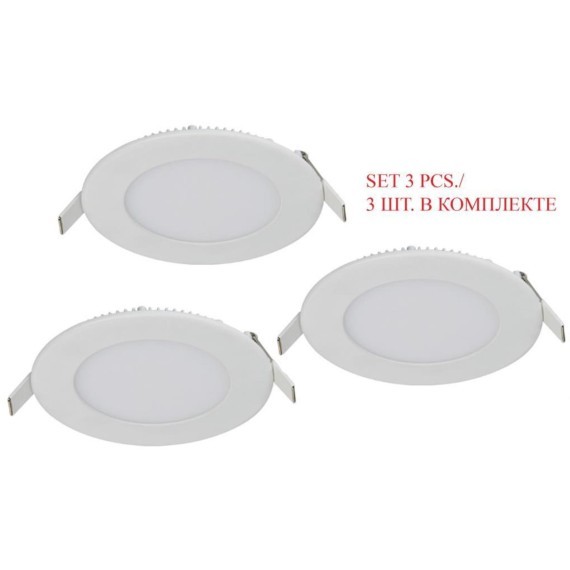 1660-3C, врезной светильник, D85xH14, cutout:D75, 3xLEDx3W, AC:100-240V, IP21, 230LM, 4000K, included