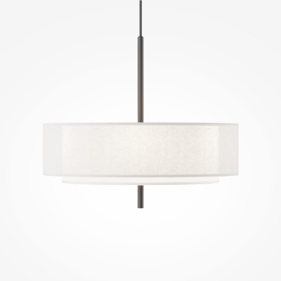 Подвесной светильник с тканевым белым плафоном 50см, 5 ламп Е27 Maytoni Bergamo MOD613PL-05W1