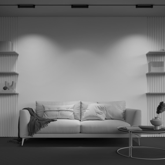 Однофазный двужильный светодиодный трековый светильник Maytoni Unity TR010-1-10W3K-M-B Points Rot 3000К 750Лм CRI90+ 36° 10Вт