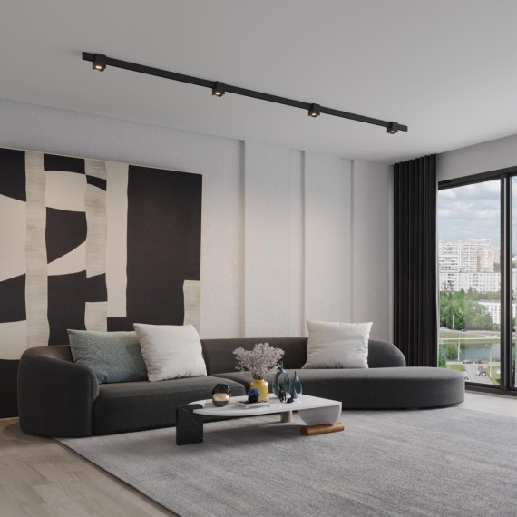 Трековый светильник диммируемый со сменой цв.температуры, пульт ДУ/Tuya Smart Life IP20 LED 10W 48V 3000-6000K Novotech FLUM 359519