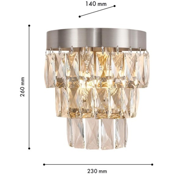 4715-2W, Бра, D140xW230xH260, 2xE14x40W, excluded