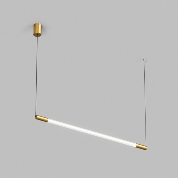 DK4318-BR Светильник подвесной цилиндр золотой Denkirs AURA 25Вт 3000К 1200x40x1500мм