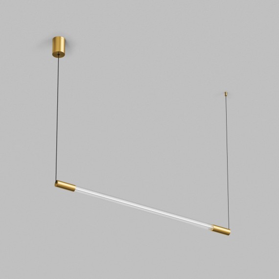 DK4318-BR Светильник подвесной цилиндр золотой Denkirs AURA 25Вт 3000К 1200x40x1500мм