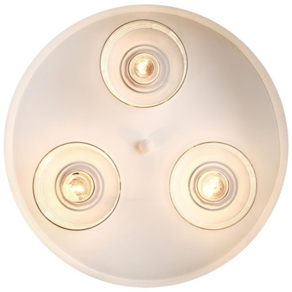 6599/3C MODERNI LN24 белый/белый, бежевый металл, эко кожа/металл, стекло Подвесной светильник Е27 3*40W 220V BASALTO