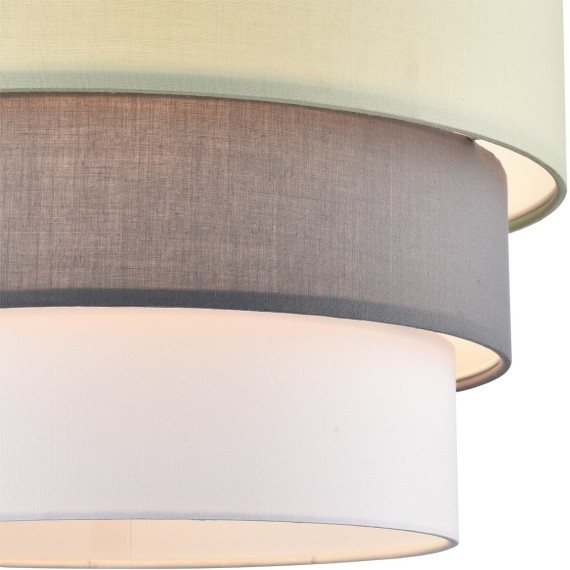 8039/3 MODERNI LN24 никель/мятный/серый/белый, металл/текстиль Подвесной светильник Е27 3*60W 220V ILAIDA