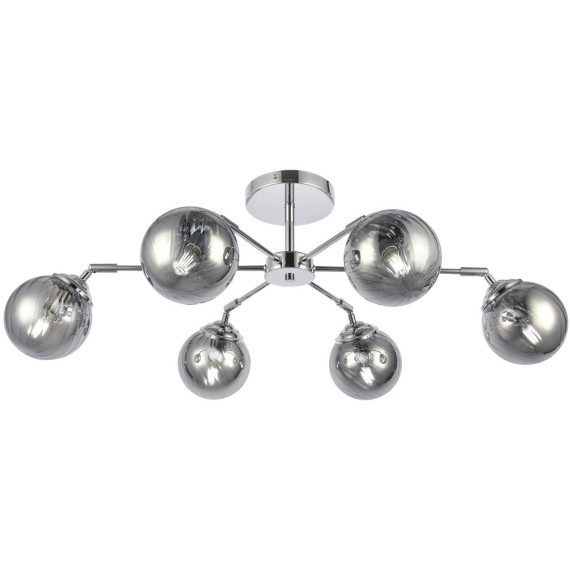 SLE102202-06 Светильник потолочный Хром/Дымчатый E14 6*40W FASIA