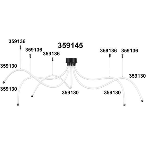 База для накладного монтажа светильников 359128-359133 RAMO 359145